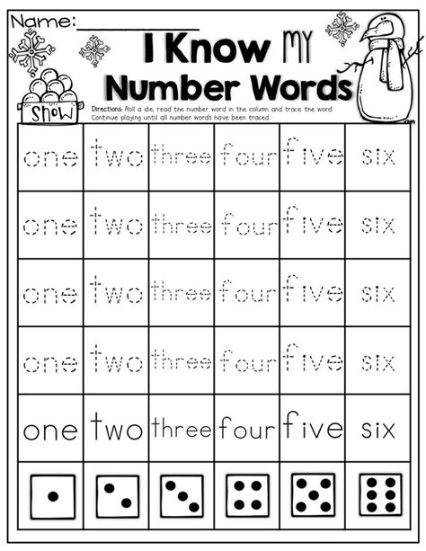 Number Words Worksheet K5 Worksheets