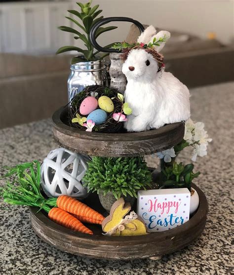 Pin By Sallie Showell On Easter In 2020 Spring Easter Decor Tiered