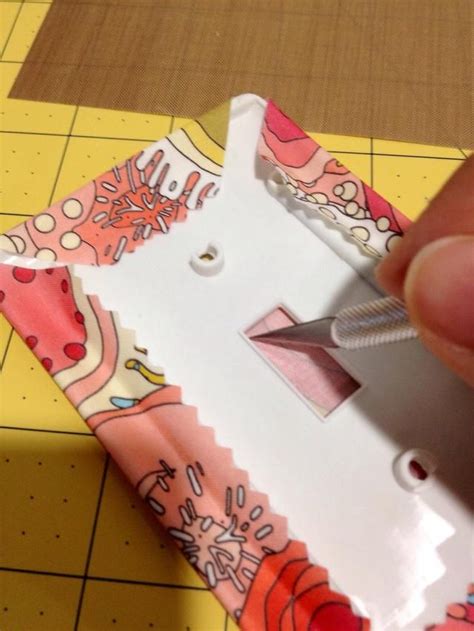 Attach switch and reinstall plate. How to Make a Fabric or Paper Covered Light Switch Plate ...