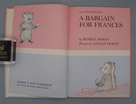 Russell Hoban A Bargain For Frances Rare Vintage 1st Edition Etsy