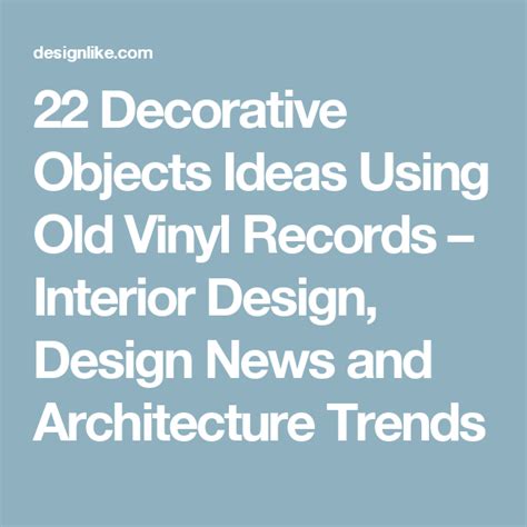 22 Decorative Objects Ideas Using Old Vinyl Records Interior Design