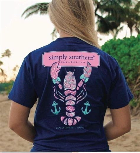 Simply Southern Preppy Pink Lobster Tee | Simply southern shirts, Preppy southern, Southern shirts