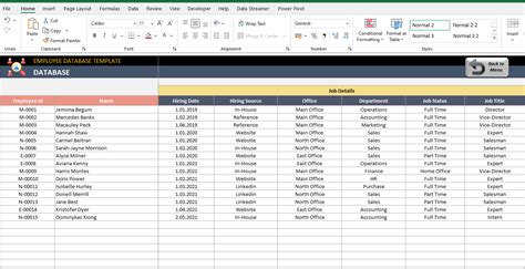 Employee Database Excel Template Free Aulaiestpdm Blog