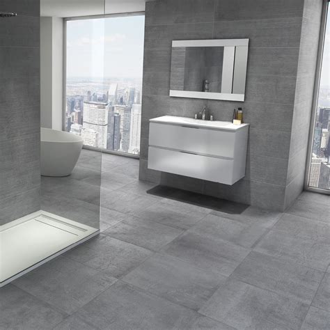 Timeless Gris 600x600mm Glazed Porcelain Wall And Floor Tile By Gemini