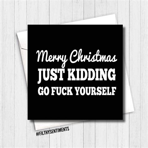 Funny Christmas Card Dickhead