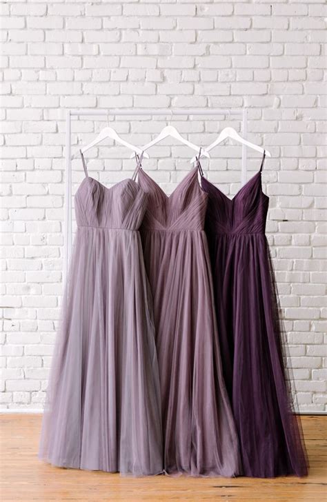 Wisteria Dusty Purple Velvet Plum Purple Bridesmaid Dresses Dusty