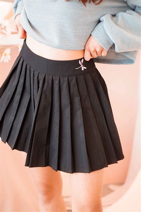 901 Girls Tennis Skirt In Black
