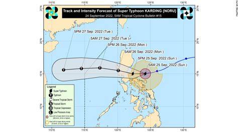 carding de super tufão filipinas em alerta vermelho à medida que noru se aproxima