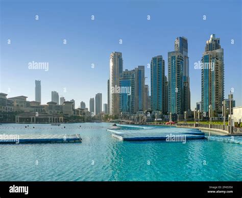 Scenery Around The Burj Khalifa Park In Dubai The Most Populous City