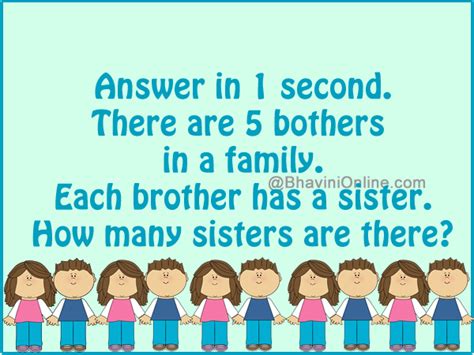 Fun Brain Teaser How Many Sisters Are There
