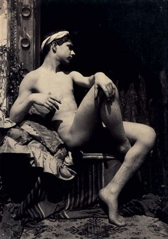Young nude boy seated on terrace par Guglielmo von Plüschow sur artnet
