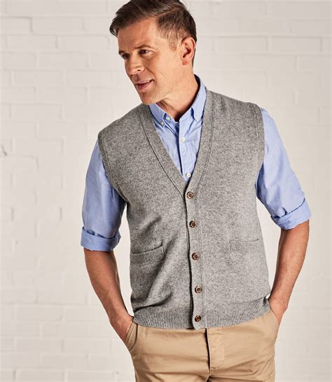 Men S Sleeveless Jumpers Cardigans WoolOvers UK