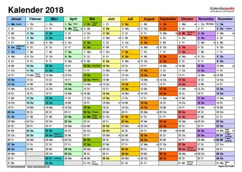 2018 calendar of malaysia, observations, holiday, season, events. Kalender 2018 PDF Download | Freeware.de