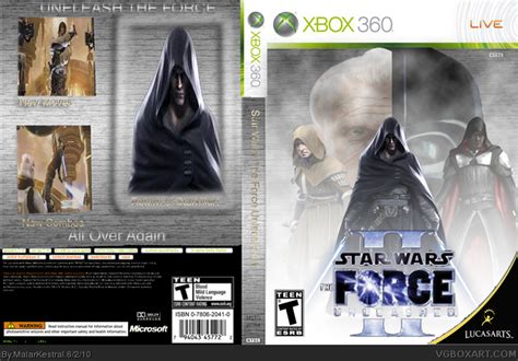 Star Wars The Force Unleashed Ii Xbox 360 Box Art Cover By Malarkestral