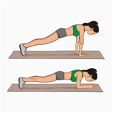Premium Vector Plank Exercise Variations Image
