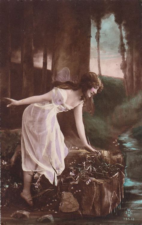 Beautiful Edwardian Lady As Wood Fairy Nymph Circa 1906 Fairy