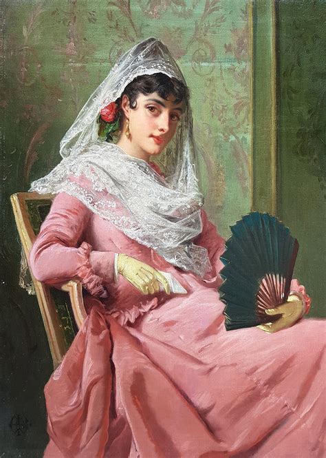 Wladyslaw Czachorski Antique Polish Classical Interior Young Woman