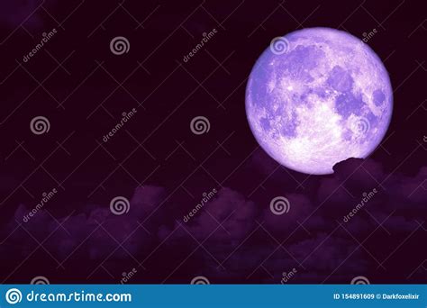 Purple Strawberry Moon Back On Silhouette Heap Cloud On