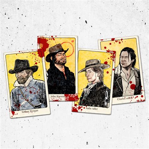 Tried To Draw Rdr2 Characters Cigarette Cards Rreddeadredemption