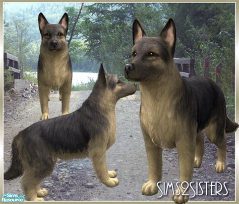 The Sims Resource German Shepherd Dog Grey
