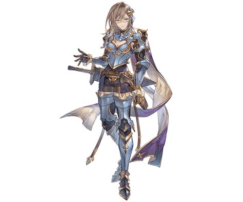 Gwynne Granblue Fantasy Granblue Fantasy 1girl Armor Blue Eyes Braid Breasts Brown Hair