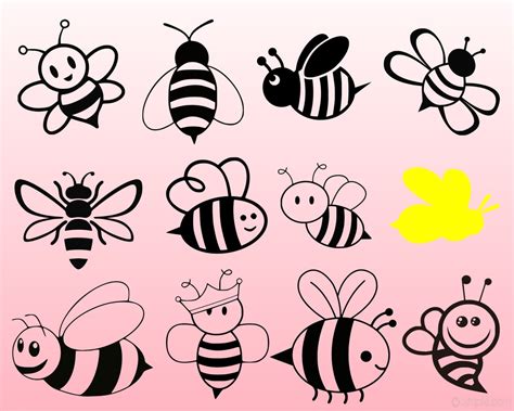 Bees Svg Bundle Bumblebee Svg Honey Bee Svg Bee Svg Bee Clipart