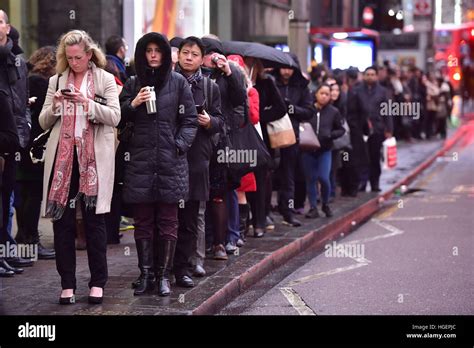 People Queue For Buses At Londons Waterloo Station As Underground