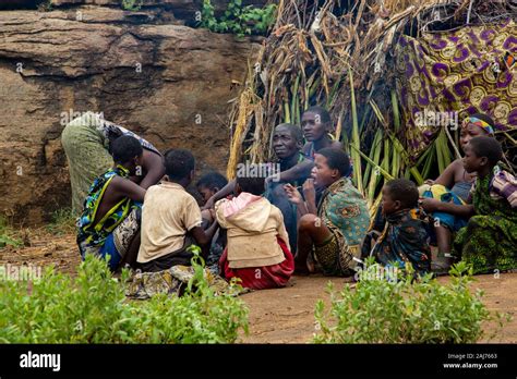 Women And Children Of Hadzabe Indigenous Ethnic Group In North Central