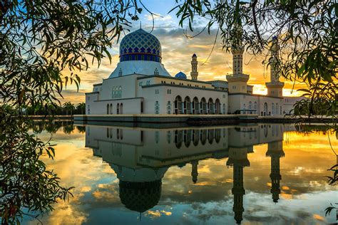 Kota Kinabalu City Floating Mosque At Sabah Borneo East Malaysia