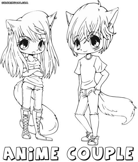 Anime Couple Coloring Pages Coloring Pages To Download