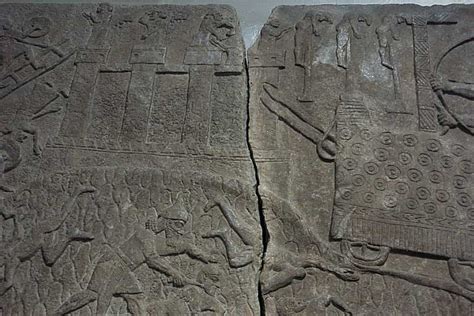 Ancient Replicas Relief Of Siege Scene With Battering Ram And Impaled