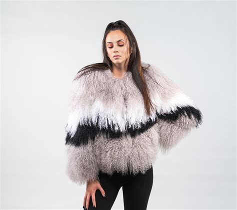 Mongolian Lamb Fur Jacket 100 Real Fur Haute Acorn