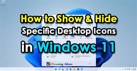 How To Show And Hide Specific Desktop Icons In Windows 11 Desktop Icons