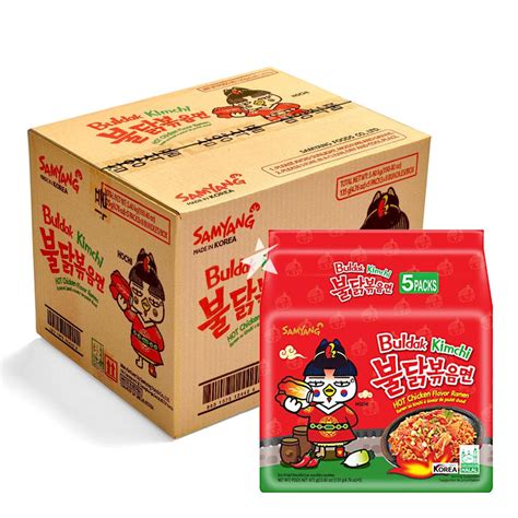 Samyang Buldak Hot Chicken Flavour Ramen Kimchi 135g Pack Of 40