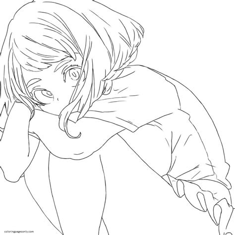 Sad Anime Coloring Pages