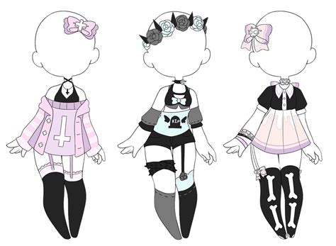 Adoptable Pastel Goth Outfit Closed By Kyunn Adoptable On Deviantart