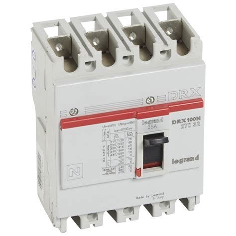 Mccb Drx 125 Thermal Magnetic Icu 20 Ka 415 V 4p In 25 A