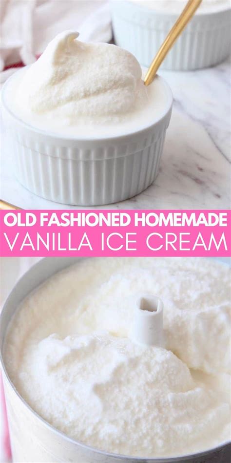 Homemade Vanilla Old Fashioned Ice Cream Recipe Whitneybond Com