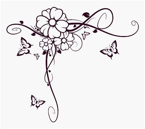 Simple Flower Design Border Drawing Beautiful Flower Vrogue Co