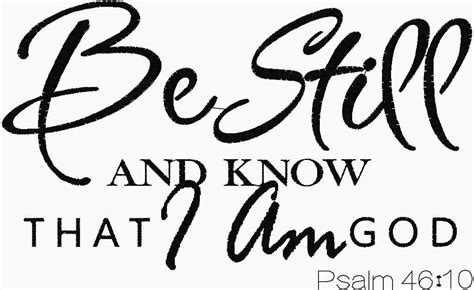 Be Still An Know That I Am God Embroidery Design Christian Etsy