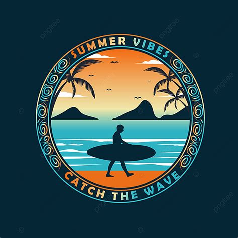 Summer T Shirt Vector Design Images Summer Vibes Surfing T Shirt
