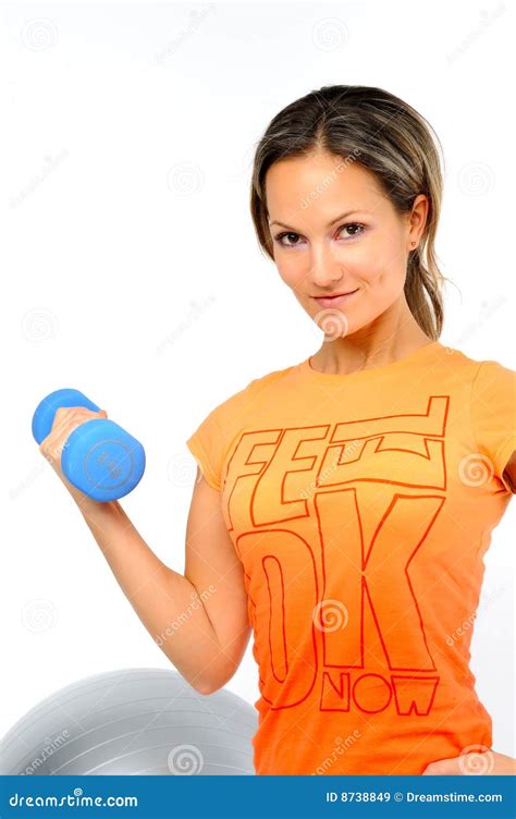 Beautiful Young Woman Exercising Stock Image Image Of Adult Slim