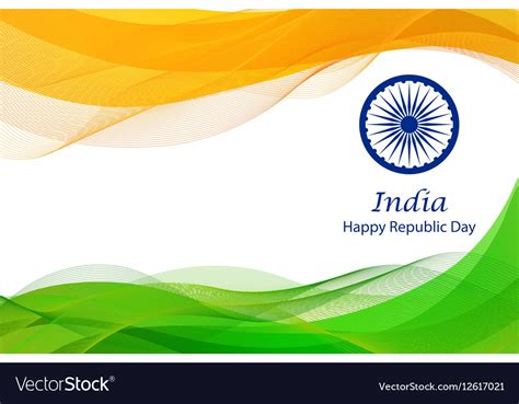 Happy Republic Day Of India Background Royalty Free Vector