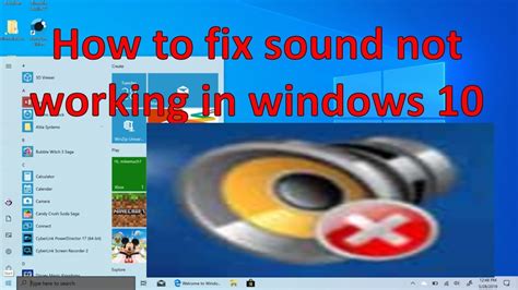 How To Fix Sound Not Working Windows 10 Youtube