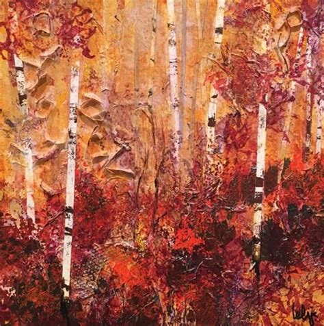 Daily Paintworks Autumn Red World Original Fine Art For Sale