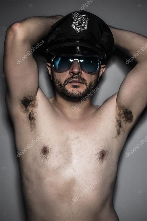 Sexy Police Naked Man With Cap And Glasses Stock Photo By Outsiderzone