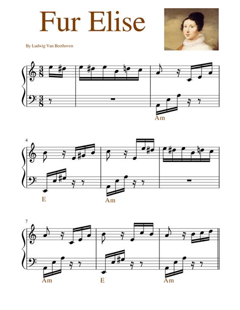 Fur Elise Pianoeasy Sheet Music For Piano Solo