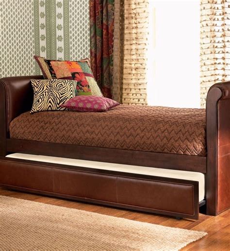 Ethan Brown Chestnut Leather Daybed With Trundle Daybed With Trundle
