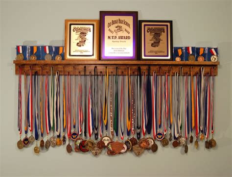 Running Medal Display Rack Home Products 4 Ft Trophy And Award Medal