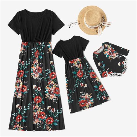 Most Beautiful Fashion Floral Printed Dress For Mom And Girls For Sale In Girls Dresses